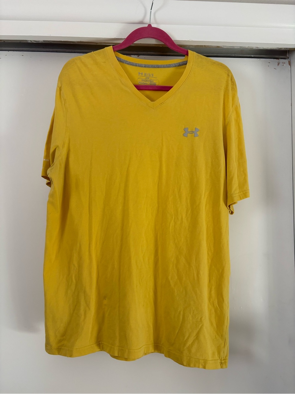 Under Armour Men’s Bright Yellow V-Neck Performance Tee